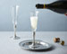 Tulip champagne glass grey, cm h 23,5 x cl 17