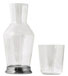 Bedside Carafe + Glass, grey