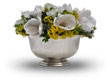 footed bowl (with insert for flowers)   cm Ø 21,5 h 11