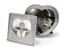 Heart in square frame, grey