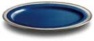 oval serving platter - blue   cm 57x38