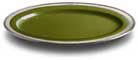 oval serving platter - green   cm 57x38
