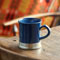 Cana de cafea gri și albastru, cm h 10,5 x cl 40
