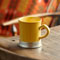 Kaffe krus grå og gul, cm h 10,5 x cl 40