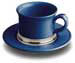tea cup with saucer - blue   cm h 7 x cl 30