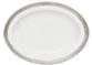 Oval platter, grey and White