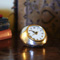 Nautilus desktop alarm clock (Pewter and Glass) 