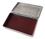 Rectangle lidded box with leather, grey