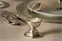 Saltcellar with spoon grey, cm h 6