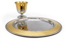 Platou rotund (gold finish), Cositor