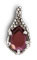 Pendant - crystal amethyst, Pewter and lead-free Crystal glass