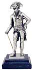statuetta - Federico il Grande su marmo   cm h 17