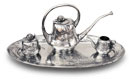 Sugar pot w/fish, Cositor / Britannia Metal