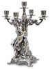 Candelabra w/lady, Cositor / Britannia Metal