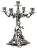 chandelier 5 branches - femme assis avec des fleurs   cm h 37 right