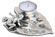 porta tealight - rana con mosca su ninfea   cm 13x9,5x h 2,5