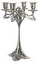 Four-flames candelabra - Eiffel (without flowers), grey