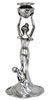 Candlestick - maiden with boy, Pewter / Britannia Metal