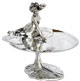 footed tray - nude bathing beauty and frog on a pond   cm 23 x h 26