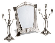 Miroir de table - art deco - 120, gris