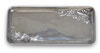 Rectangular tray with flowers, grey