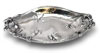 Oval bowl -  butterfly and roses, grey