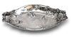 Oval bowl -  butterfly and roses, Pewter / Britannia Metal