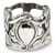 Antique napkin rings - ladies, grey