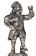 Statuetta - uomo con fiasco - Heidelberg, grigio