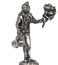 Man with flowers figurine, grey