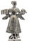 statuette - waitress - WMF   cm 0