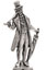 Statuetta - uomo con pipa, grigio