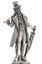 Man with pipe statuette, grey