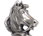 Statuette - cheval, gris