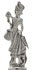 Statuette - dame, gris