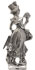Statuetta - donna a passeggio, Metallo (Peltro)
