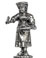 statuetta - donna con violette   cm 3,1 x h 5,3