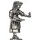 Statuette - Frau mit Veilchen, Grau