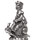 Statuetta - postino su lumaca, grigio