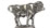 Cow statuette, grey