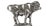 Figurine - vache, gris