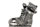 Kitten in boot figurine, grey