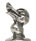 Statuette - petit canard, gris