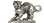Statuette - gepard, grå