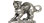 Statuette - guepard, gris