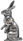 Leveret statuette, grey