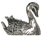 Swan statuette, Pewter