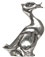 Duck statuette, Pewter