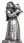 Statuette - Monch mit Kelch -  (WMF), Grau