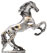 Statuetta - cavallo imbizzarrito, grigio